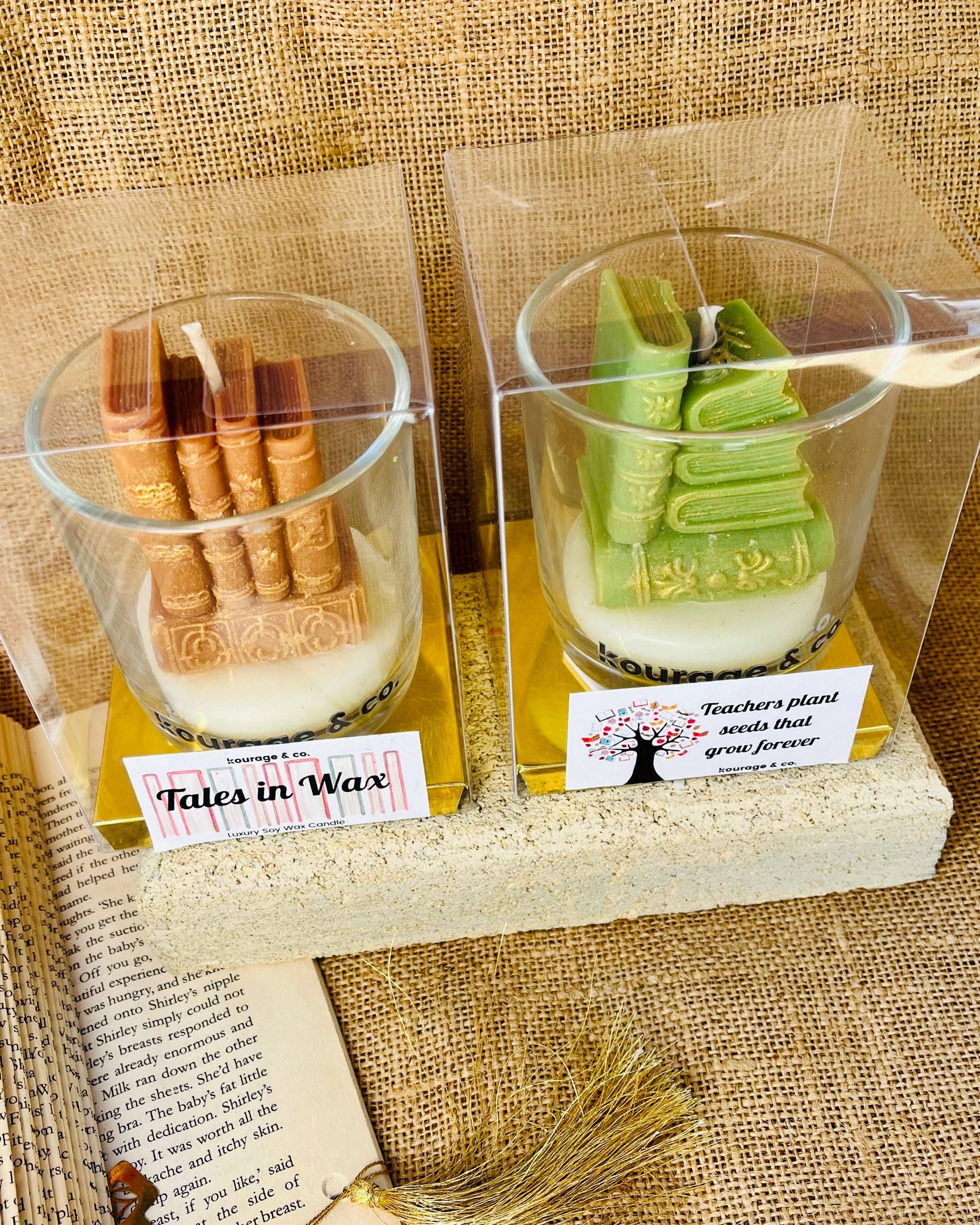 Kourage & co - Wholesale Novelty candle - Tales in Wax – Book Lover Candle10