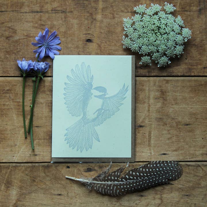 Ratbee Press - Venta al por mayor Tarjetas de felicitación - Tarjeta de Chickadee1