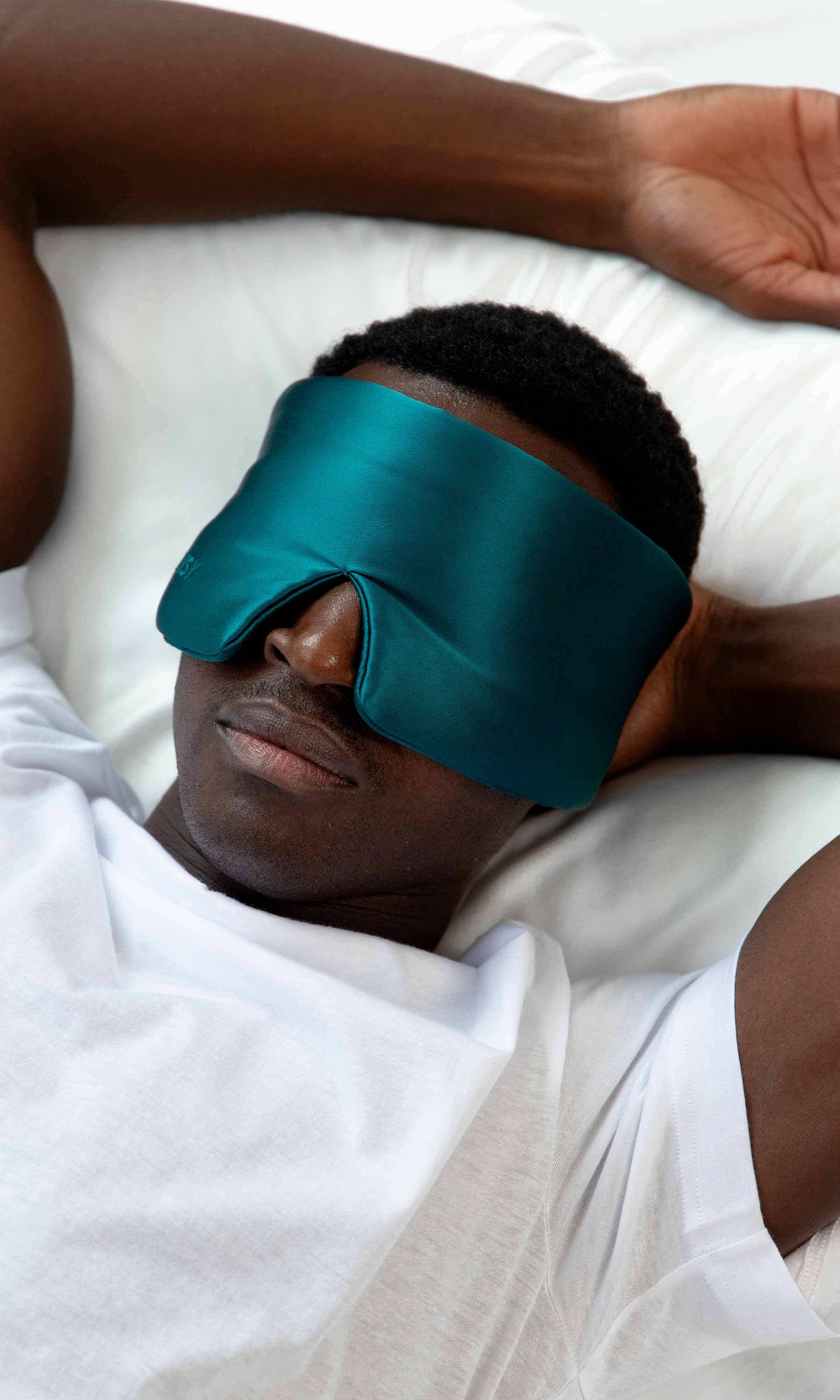 Drowsy Sleep Co. - Wholesale Sleep/Eye Mask - Green Sapphire Silk Sleep Mask4