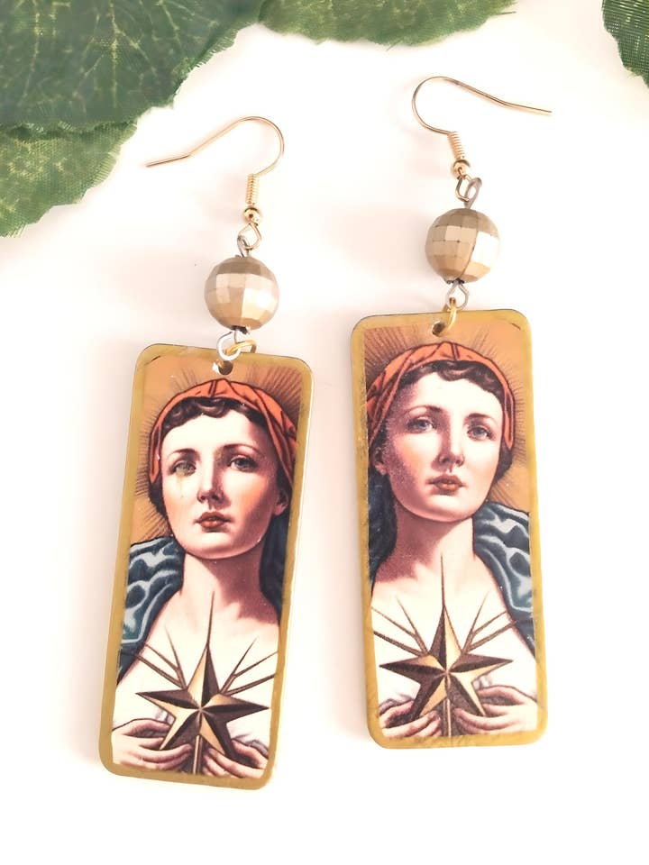 Boucles d'oreilles pendantes éclectiques, boucles d'oreilles artistiques pour la vente par Wild & Free