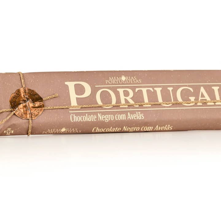 Nómada Chocolates - Wholesale Chocolate Bar - "Portugal" Dark Chocolate with Hazelnuts - 300g2