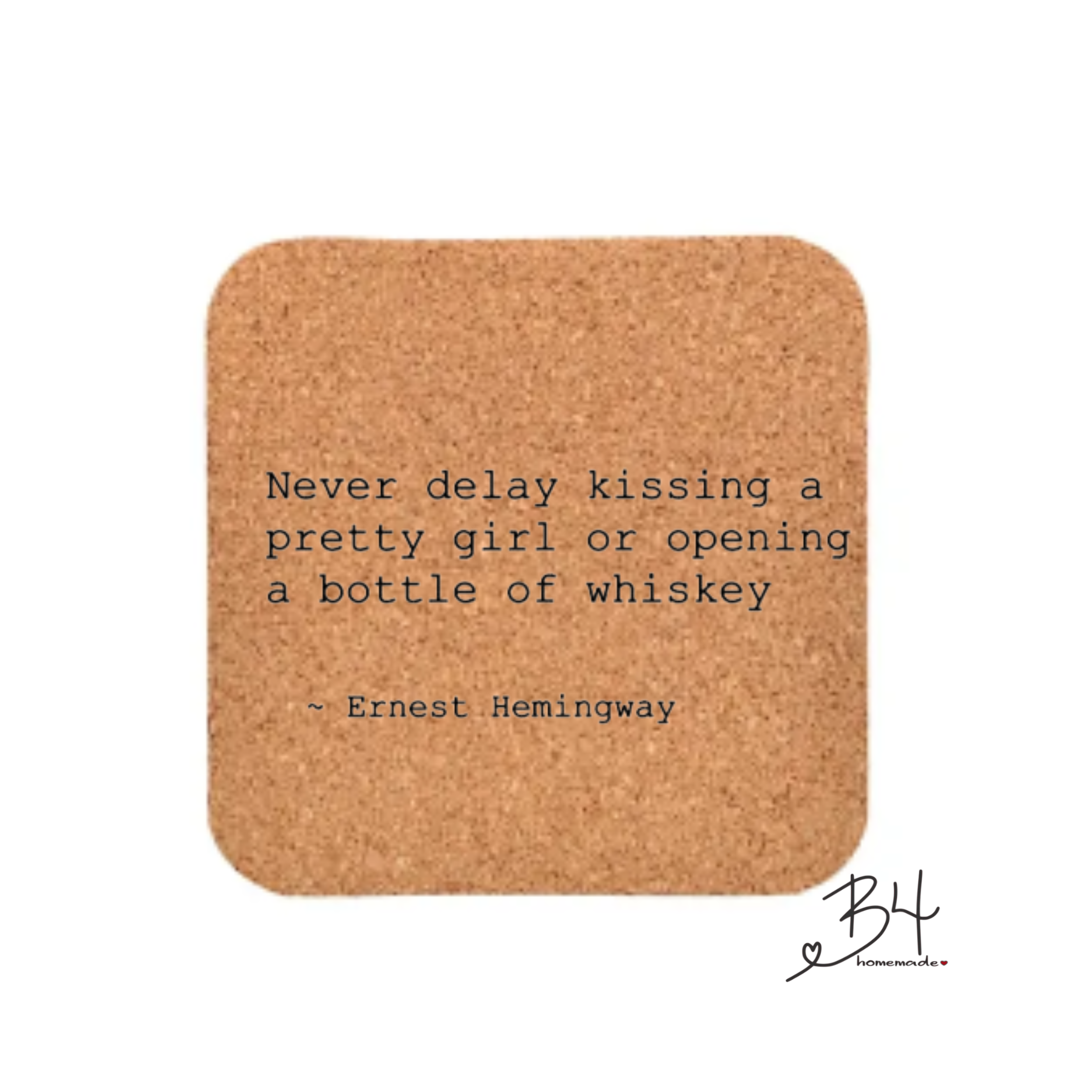 B4homemade, LLC - Wholesale Coasters - Whiskey Drinkers Cork Coaster Collection2