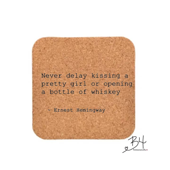 B4homemade, LLC - Wholesale Coasters - Whiskey Drinkers Cork Coaster Collection2