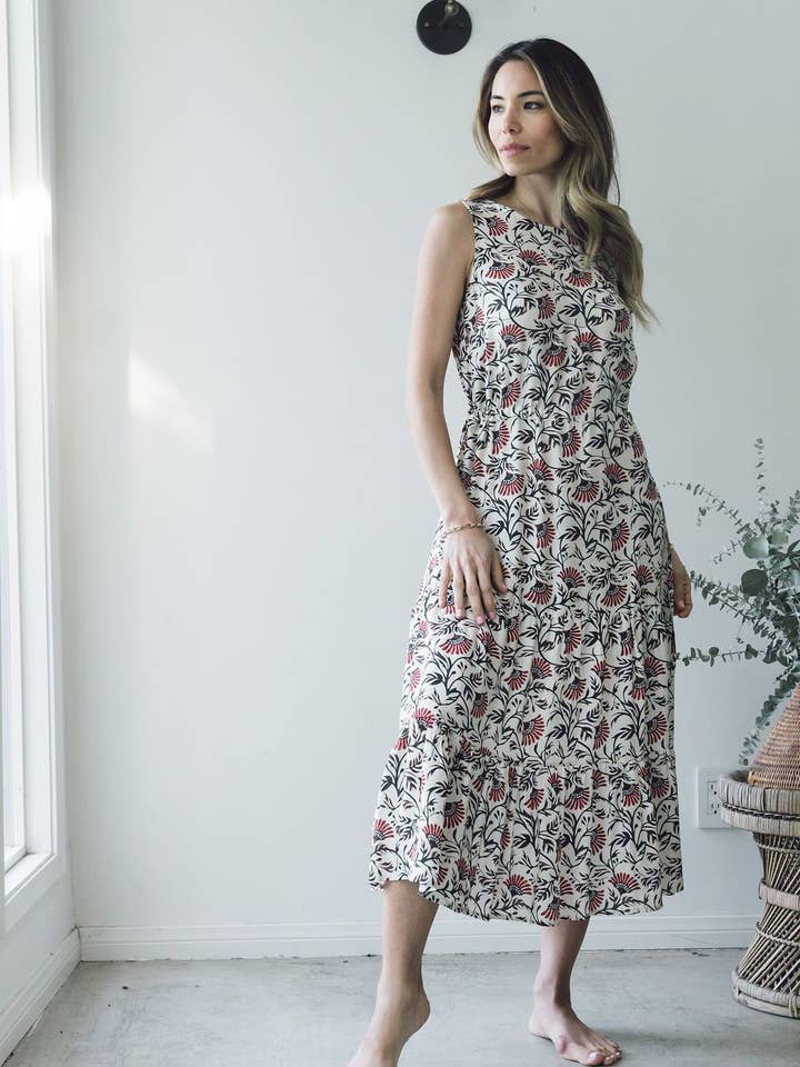 Alma Dress- Boho Flowers for wholesale by Roma Label