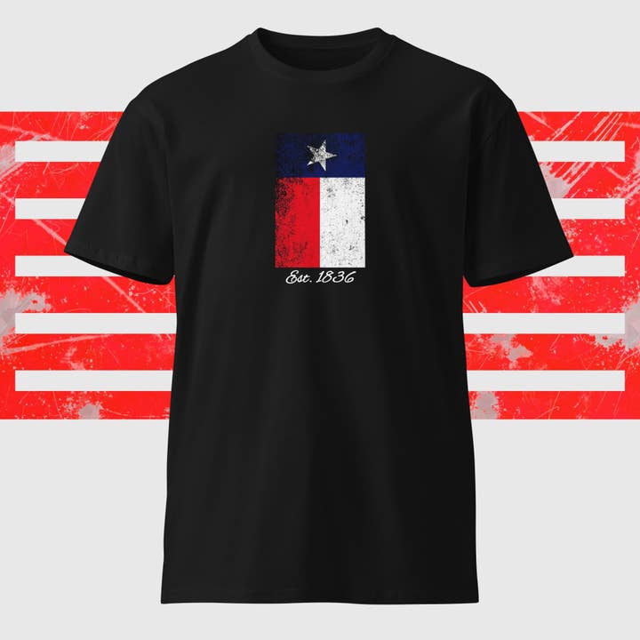 Camiseta premium unisex Texas 1836 para venta al por mayor de Mixed Texan Store