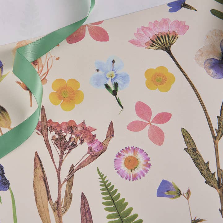 Bombus - Wholesale Flat Wrap - Luxury Pressed Flower Gift Wrap paper1