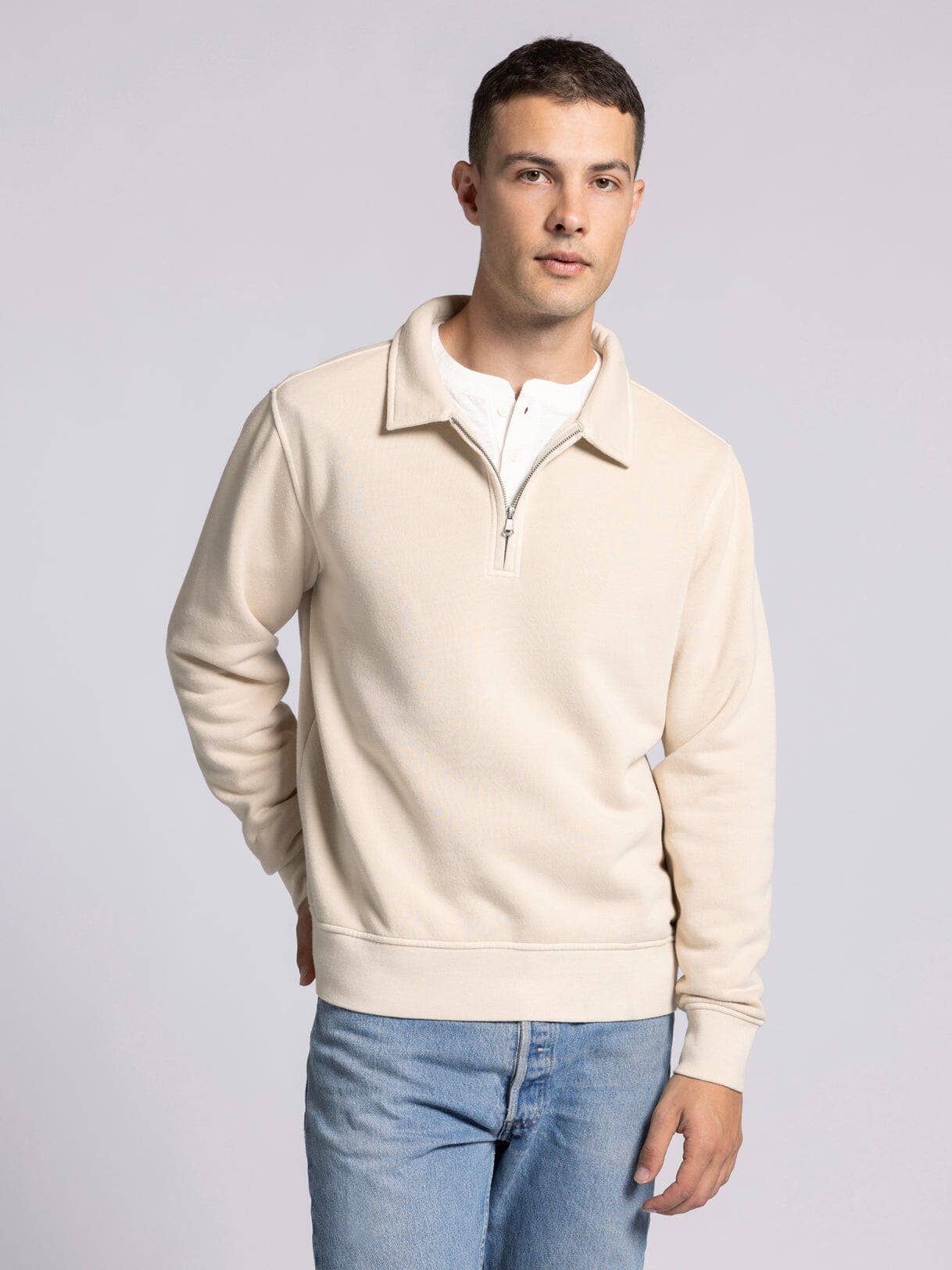 Thread & Supply (Mens) - Vendita all'ingrosso Felpa - Uomo - SURPLUS QUARTER ZIP - Pullover con mezza zip4