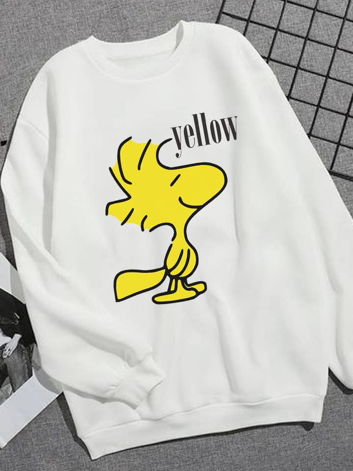 Sweatshirts graphiques jaunes M8547-SW pour la vente par HARANG