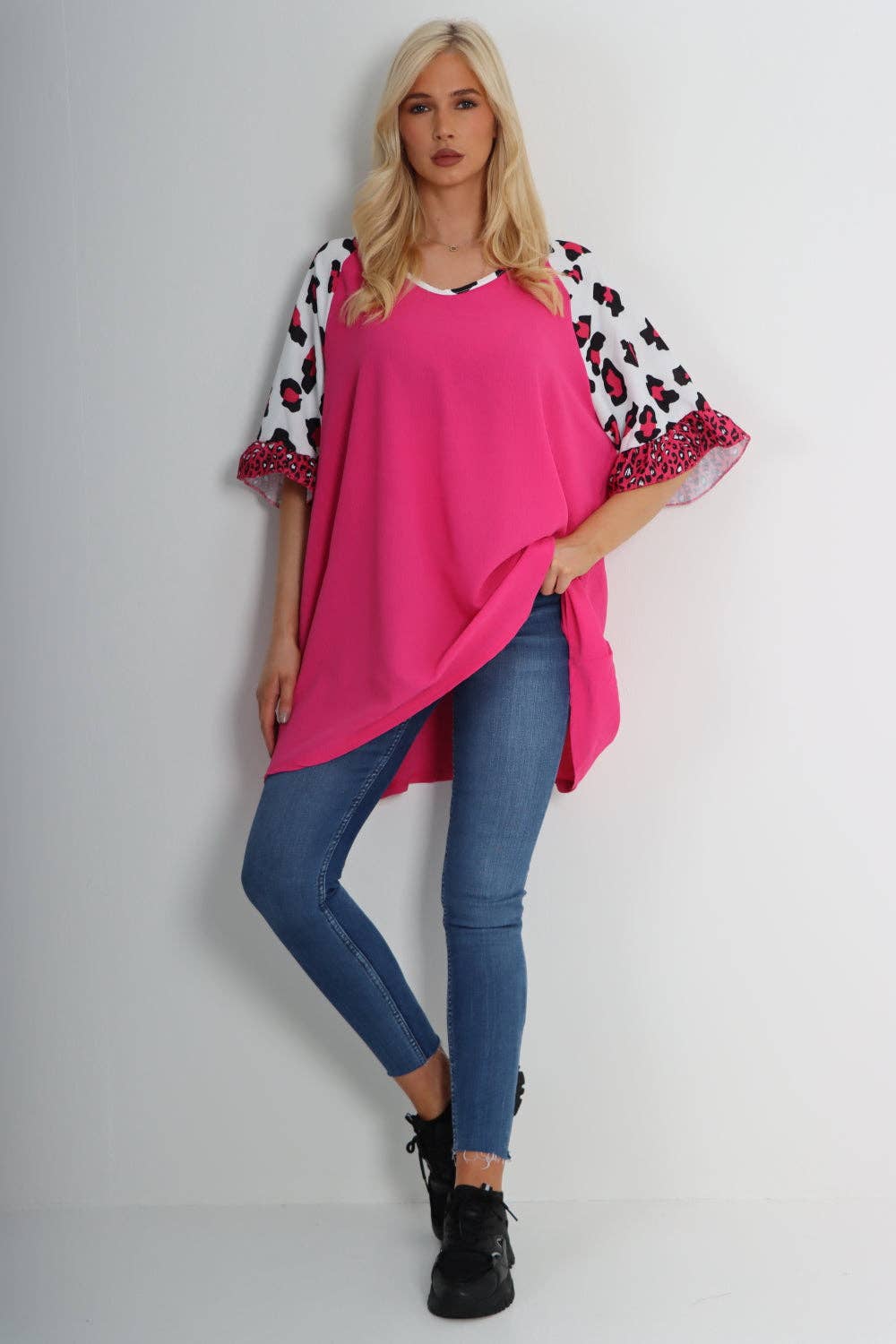 Miss Bold – wholesale Tunic – Women’s – Italian Animal Printed Sleeve Tunic Top8