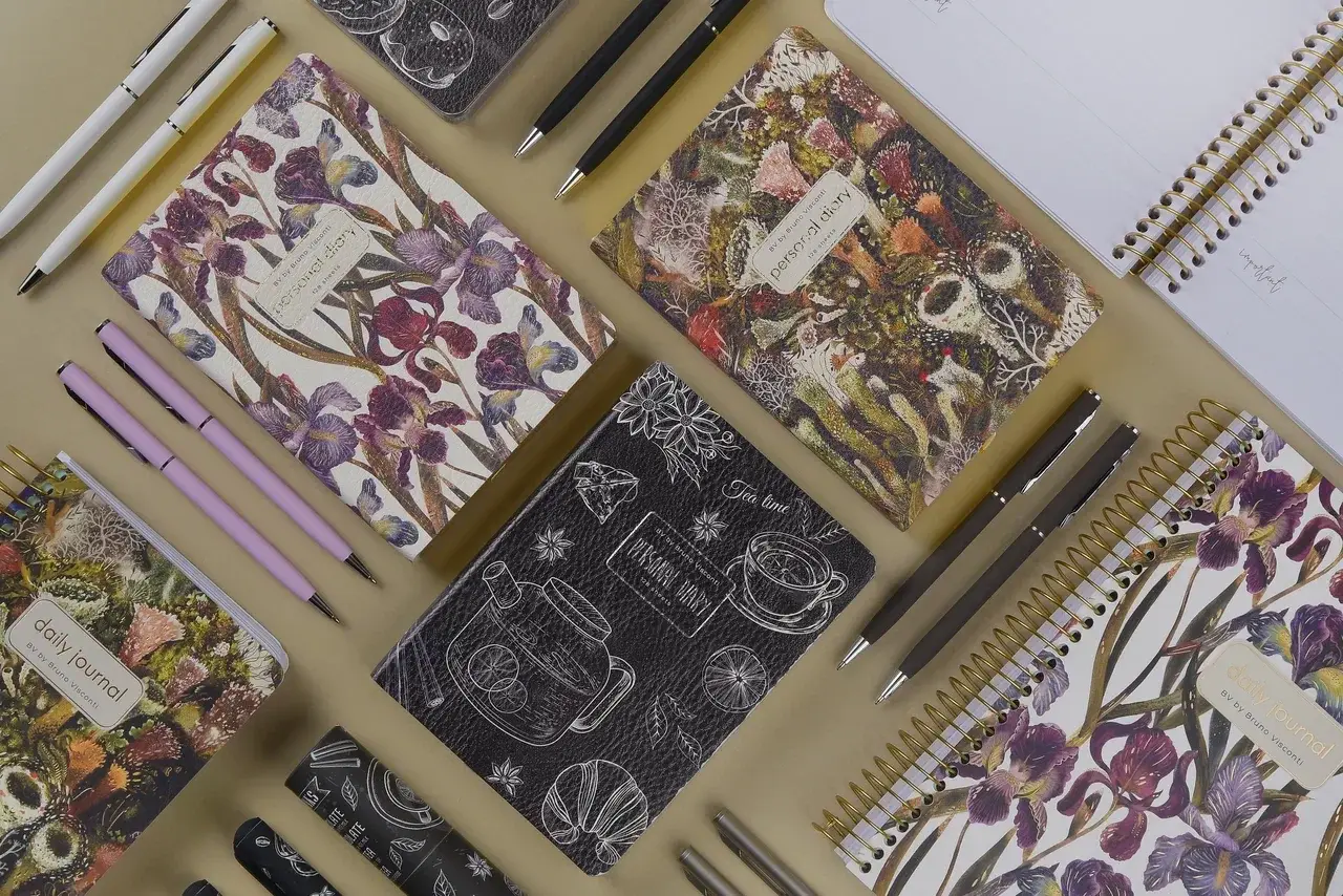 BV by Bruno Visconti - Wholesale Planner - A6 Vegan Leather  Daily Planner Planner - Irises3