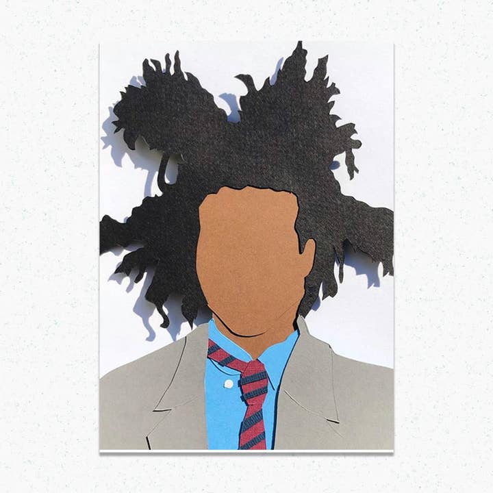 Basquiat: Framed, Handmade, Paper Art Piece for wholesale by Paper for the People