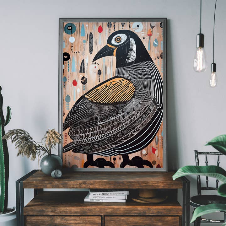 Ink & Drop - Wholesale Art Print - Folk Art Style Bird Print
