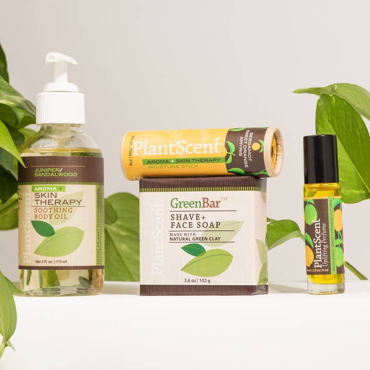 SunLeaf Naturals - Wholesale Bar Soap - Men's - PlantScent® Green Bar Shave & Face Soap1