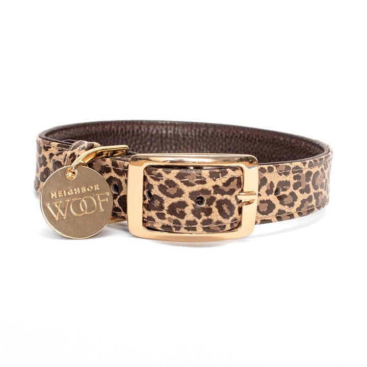 Leopard Print Dog Collar for wholesale by Neighborwoof