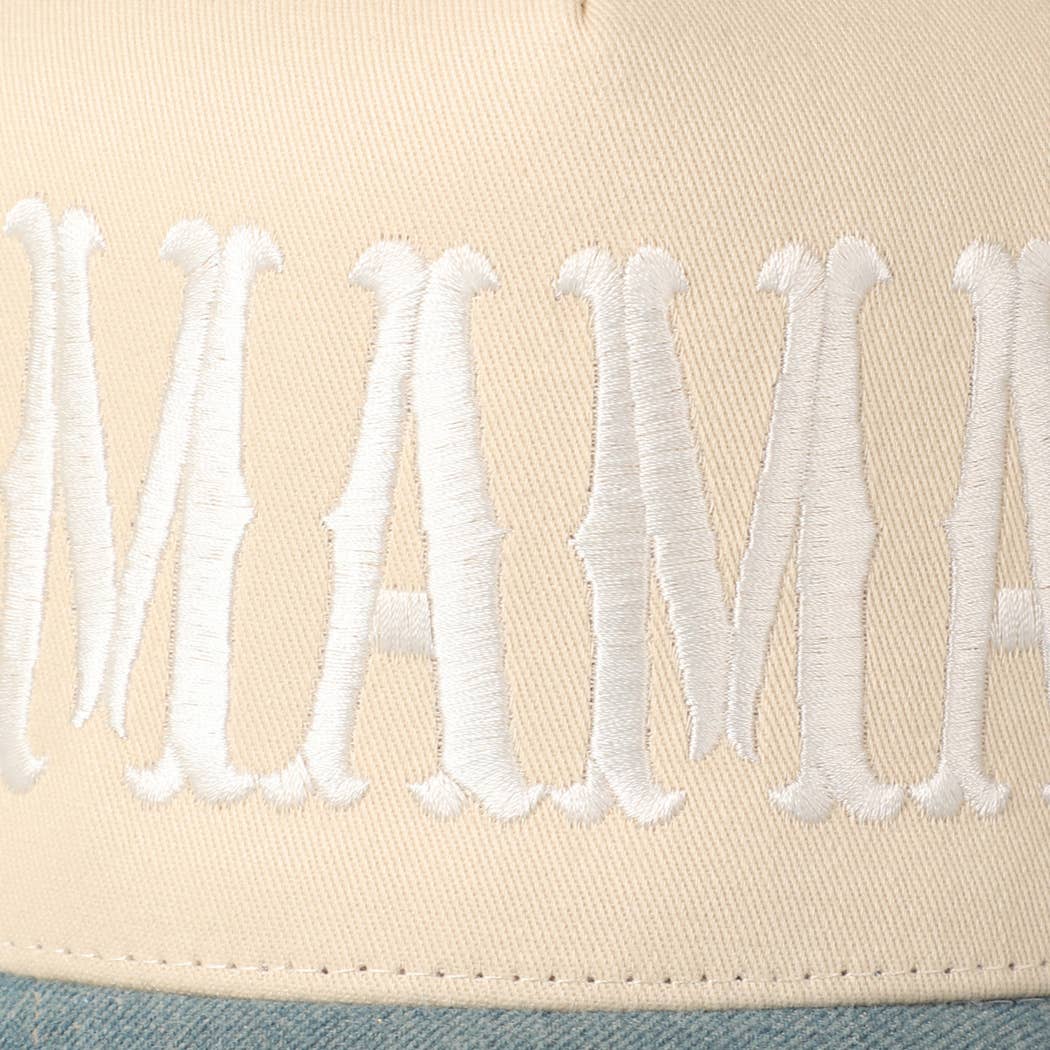 Fashion City - Wholesale Baseball Cap - Women's - MAMA Typographic Design Embroidery Baseball Cap13