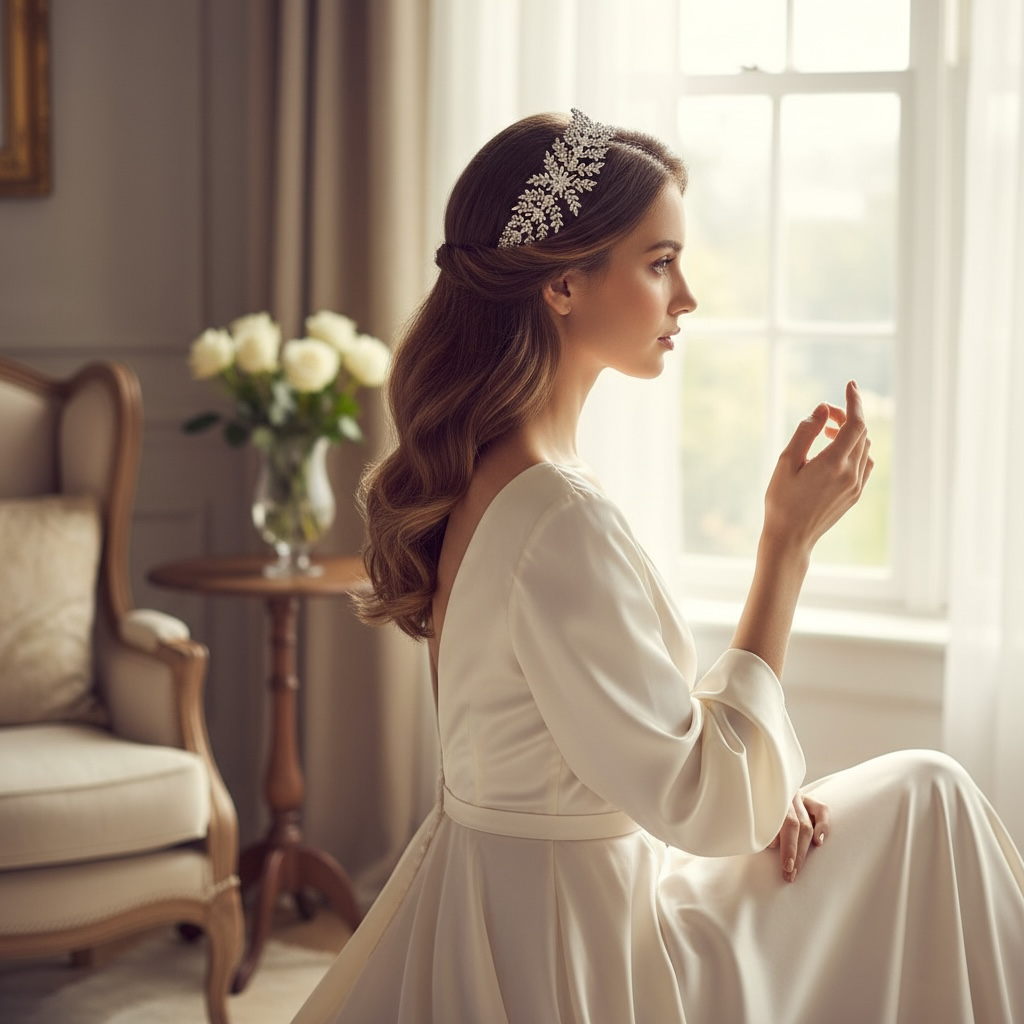 Athena Bridal Jewellery – Engroshandel Pandebånd - Dame – Athena Bridal Jewellery Starlet ekstravagant hårpynt med cubic zirkonia2