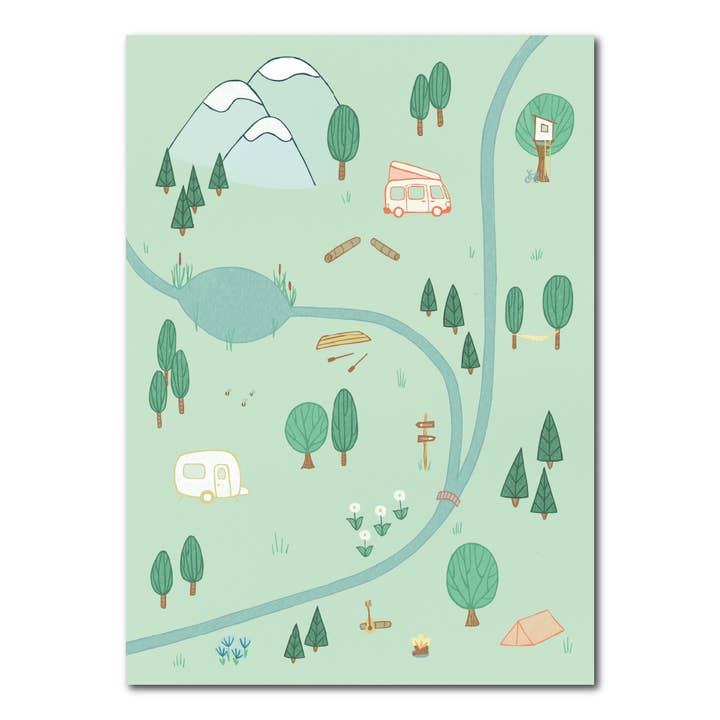 Camping | Affiche pour la vente par Studio Kvinna