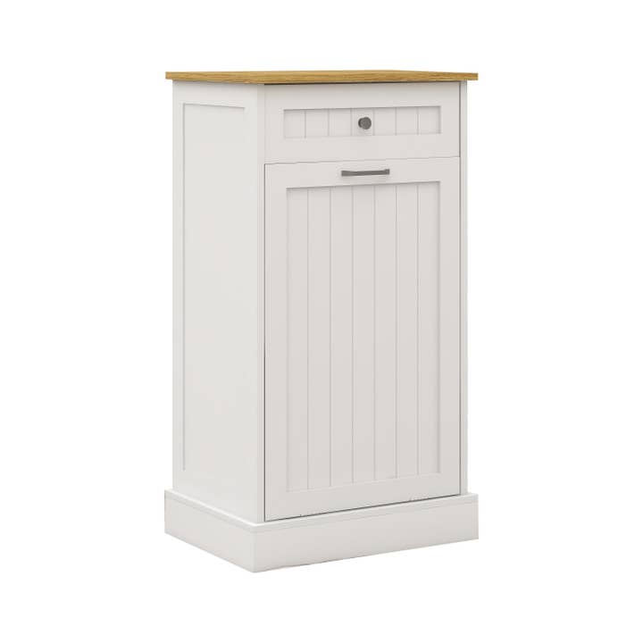 39F Inc. - Wholesale Cabinet - One-Drawer Tilt-Out Trash Cabinet – White Kitchen Storage9