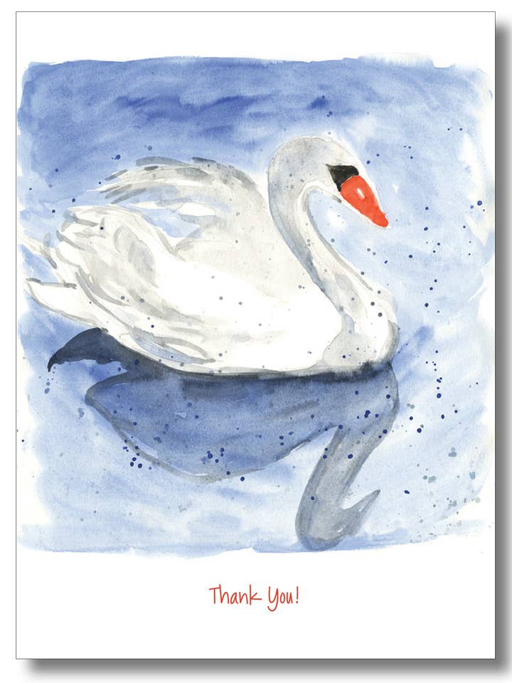 Cygne majestueux pour la vente par WORDS & WATERCOLORS BY PEG CONLEY