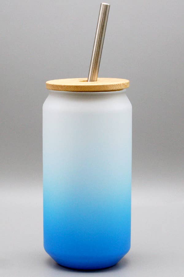 Cali Boutique Wholesale - Wholesale Drinking Glass/Cup - Clearance Overstock Sublimation Frosted Colored Glass Cups1