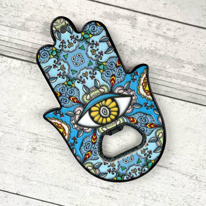 SoapElenGlen - Wholesale Bottle/Wine Opener - Hand Of Fatima Bottle Opener, Palm Fridge Magnet1