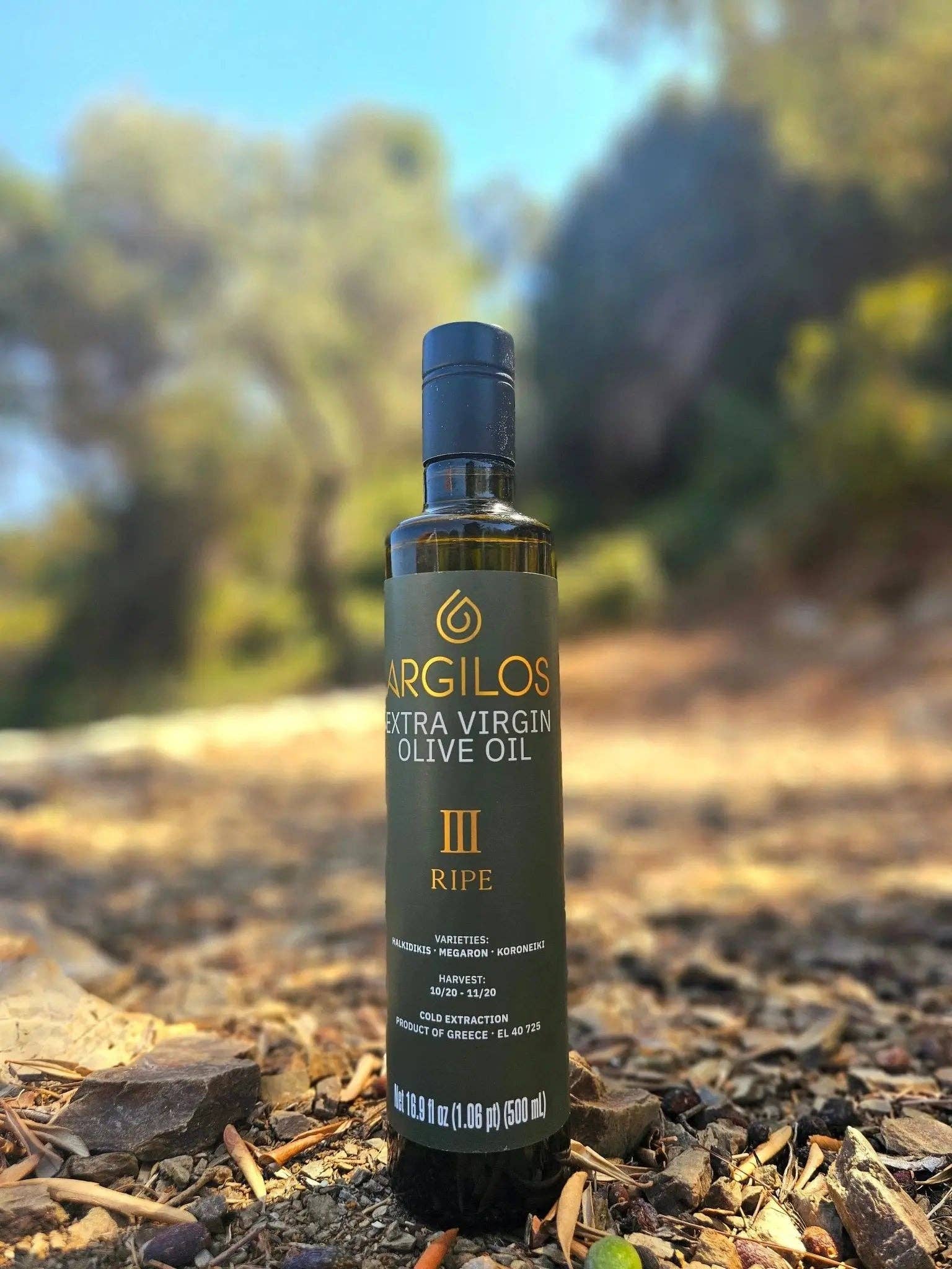 ARGILOS - Wholesale Olive Oil - ARGILOS III RIPE Greek Extra Virgin Olive Oil (500ml)5