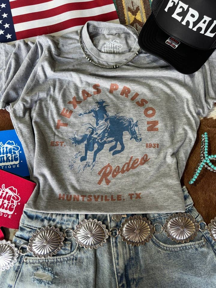 Texas Prison Rodeo Huntsville Graphic Tee for wholesale by Wild Junkie