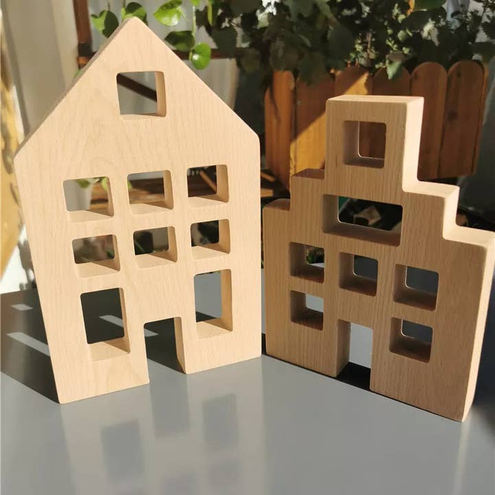 Tinitastic – Großhandel Holzspielzeug – Kinder – Haus-Set – Niederländisches Holzhaus mit Acrylwürfeln5