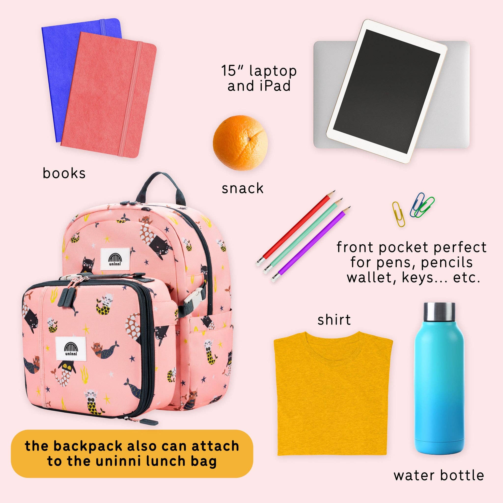 Ethan Backpack- Swimming Mercats for wholesale on Faire7