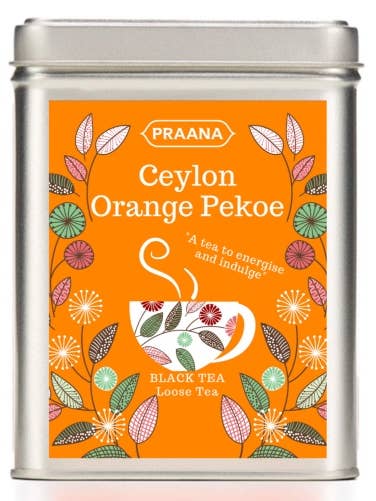 Ceylon Orange Pekoe Black Tea - Gift Tin - 100g Loose Tea for wholesale by PRAANA TEA