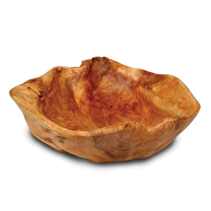 Enrico - Vendita all'ingrosso Ciotole/Piatti decorativi - Ciotola per insalata in legno di radice intagliata a mano da 40 a 46 cm3