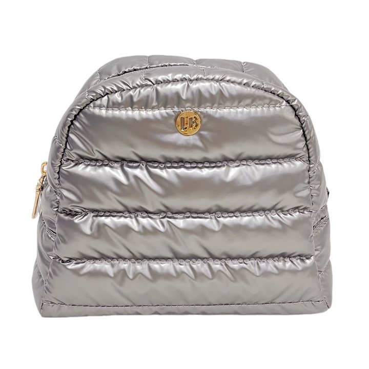 Irene Cosmetic Puffer Pebble Gray for wholesale by Lemonbella