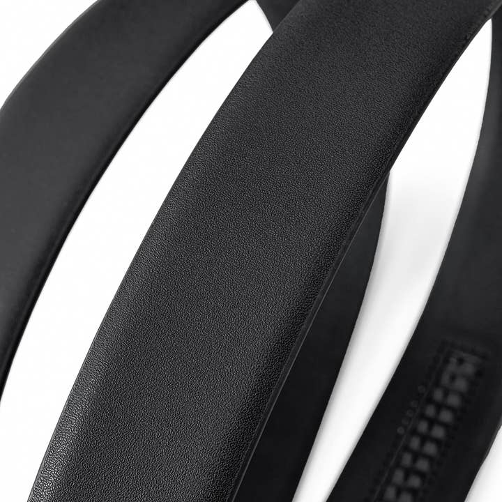 GUN BLACK Flat Leather Auto BKL Belt – Gunmetal Ed.-GUN/BLACK for wholesale on Faire3