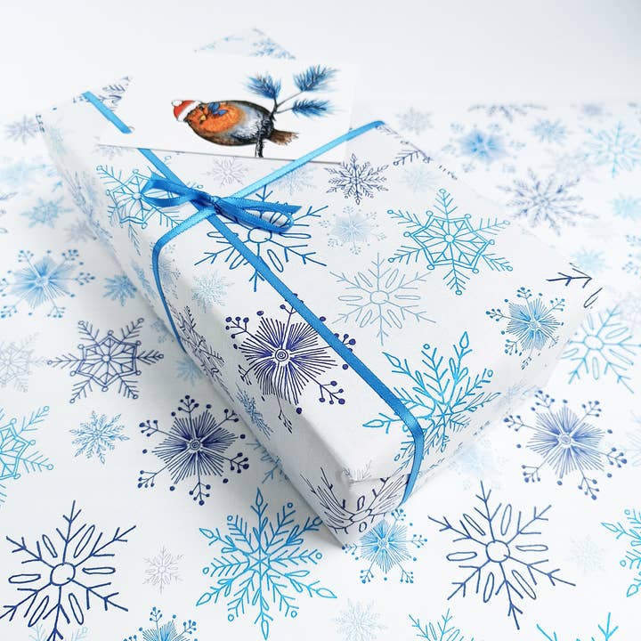 Mini Wrapping Paper - Snowflake for wholesale by Papetri paperworks