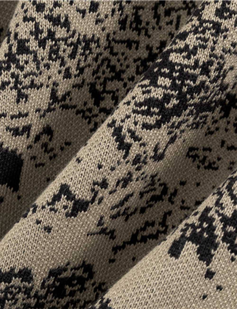 Sweetkama - Wholesale Lounge Set - Women's - Ladies Color Block Tiger Pattern Knit Sweater & Pants 2PCS Set8