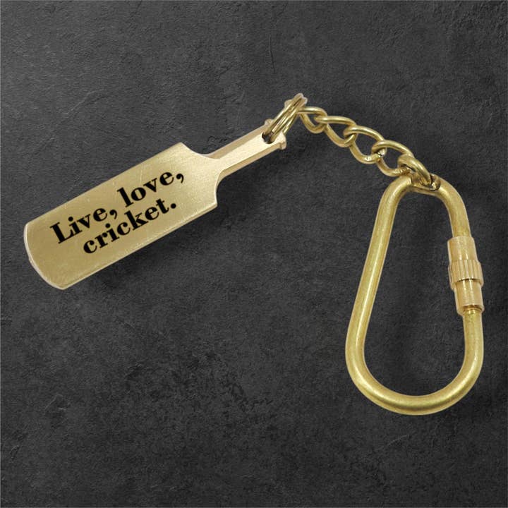 Personalized Cricket Bat Keyring for wholesale by Dollond & Co.