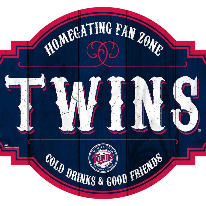 Minnesota Twins Homegating Tavern 12in Sign for wholesale by Fan Creations