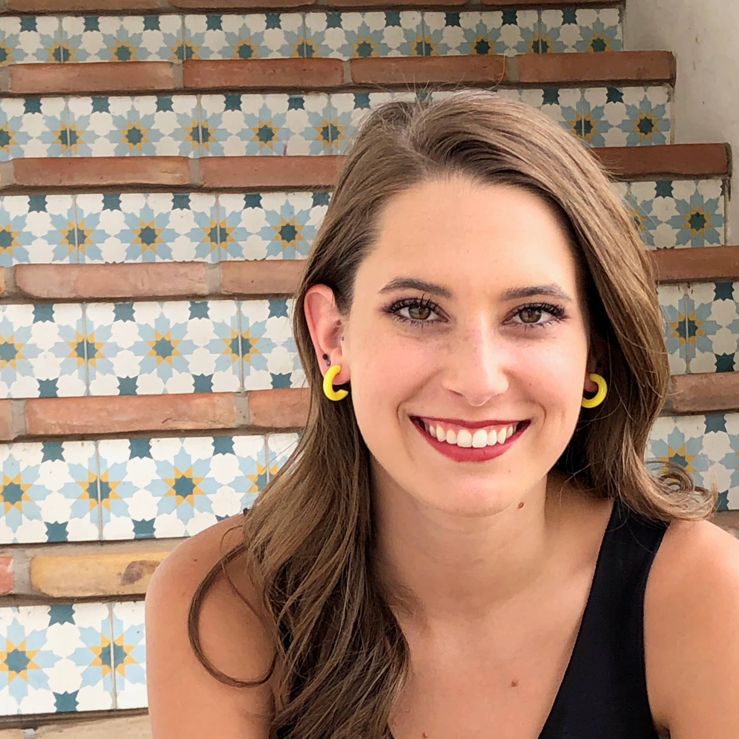 Leetie Lovendale - Wholesale Hoop Earrings - Light Grey Tiny Secretary Hoop Earrings4