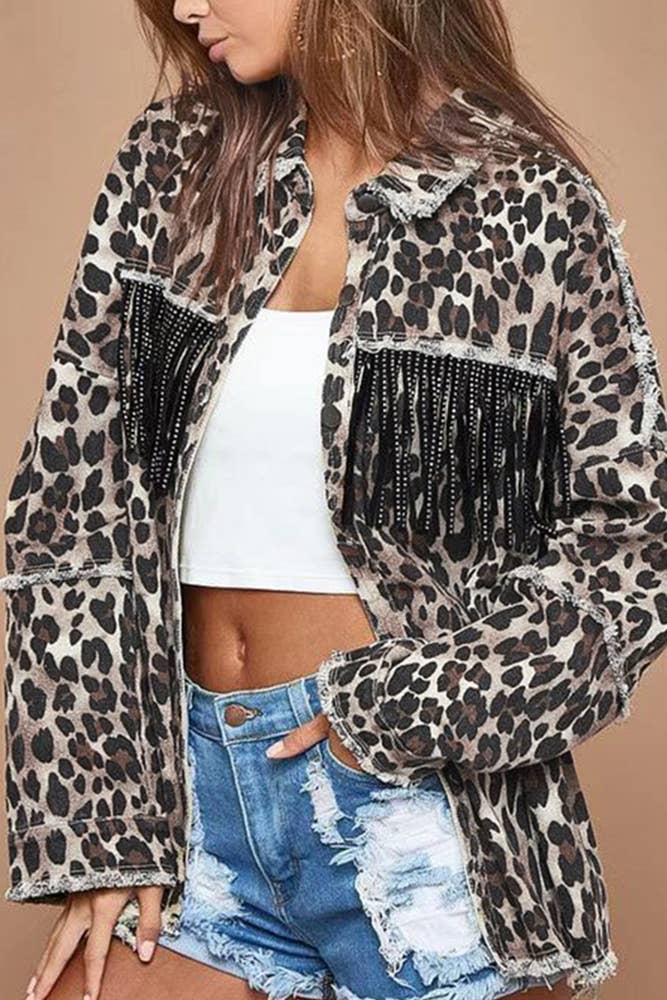 Purchase Wholesale leopard denim jacket. Free Returns & Net 60