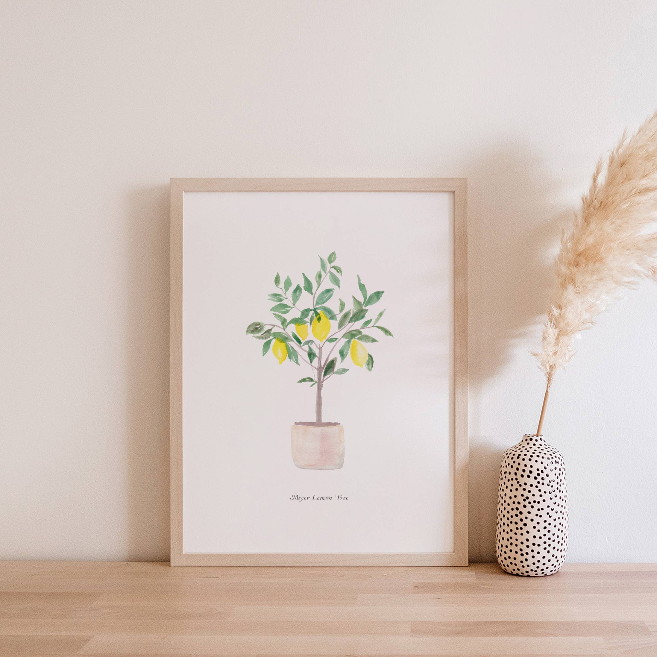 Emerald and Ivy Studios LLC - Vendita all'ingrosso Stampa artistica - Meyer - Stampa artistica ad acquerello con albero di limone2