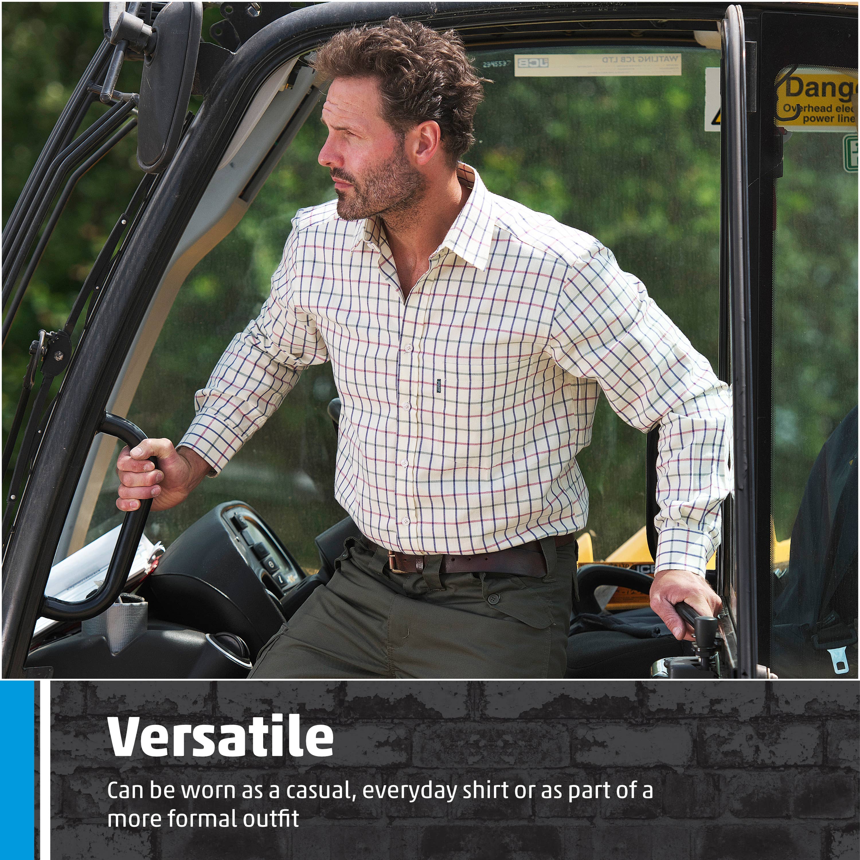 Blue Fort Melton Shirt, 100% Cotton, Breathable, Classic Fit for wholesale on Faire5