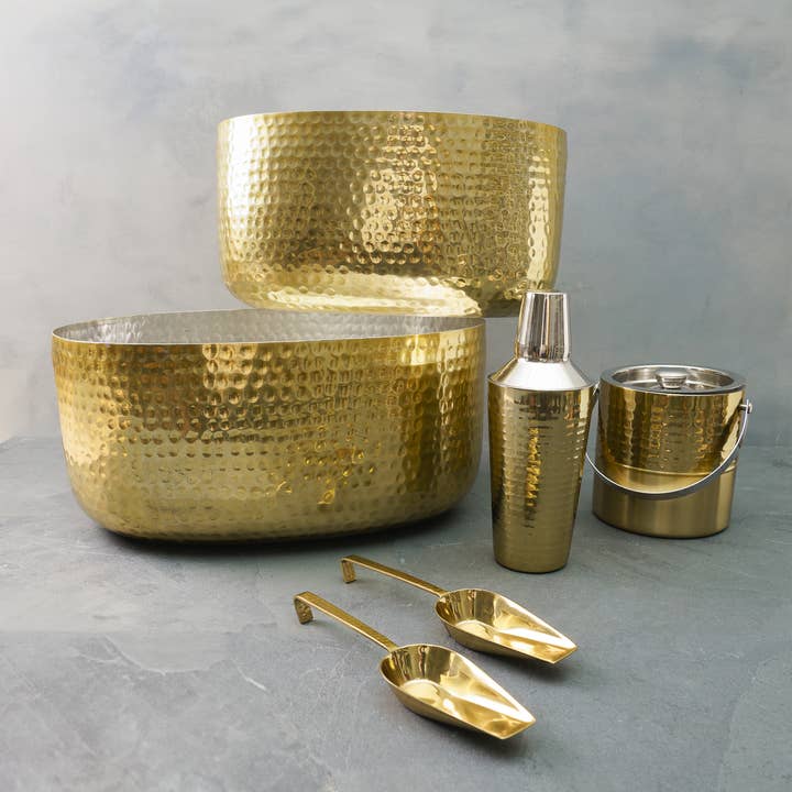 India Handicrafts Inc – Engroshandel Barredskaber – Gold barware-sæt1