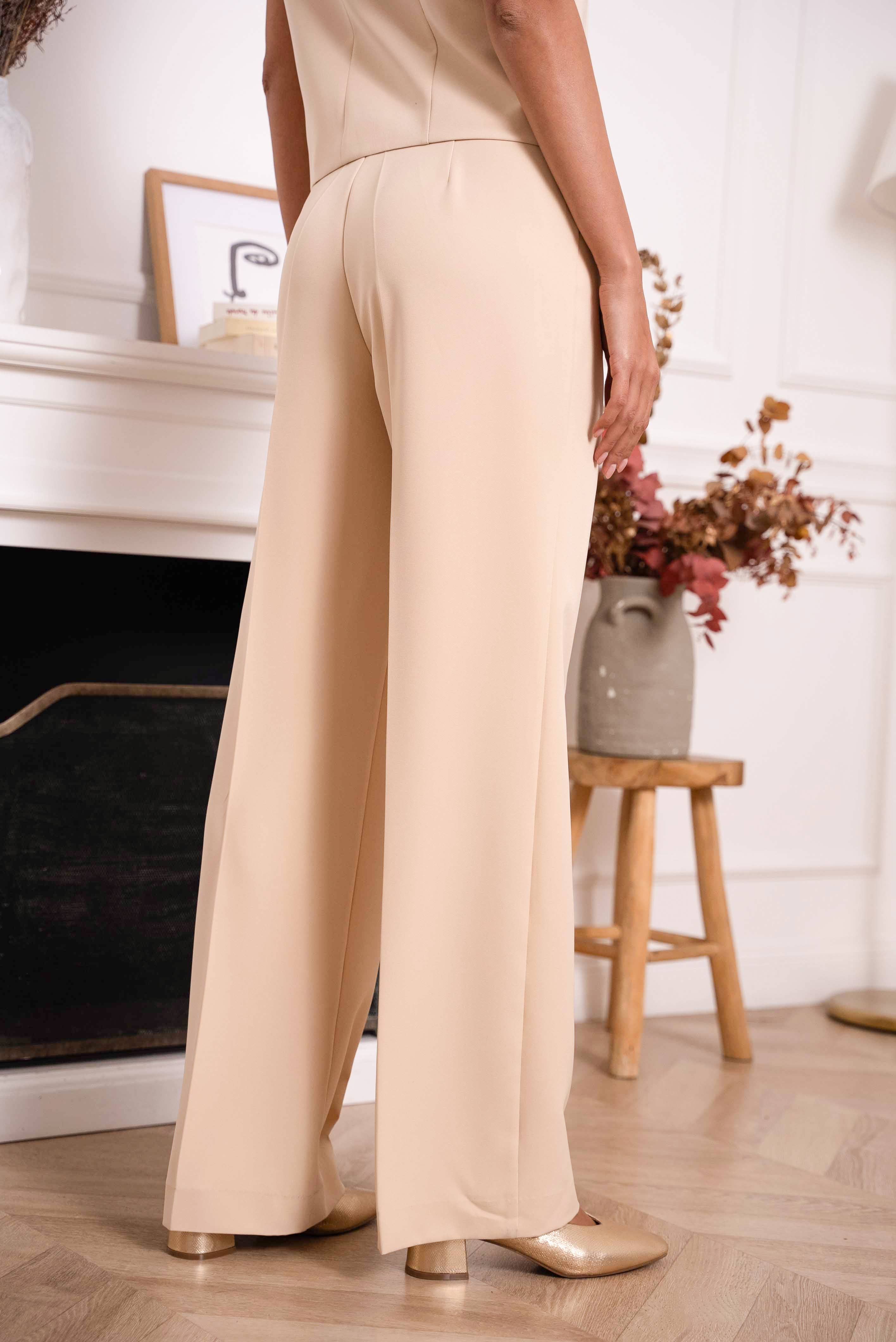 Attentif Paris - Vente Pantalon – femme - [Timeless] Pantalon unie coupe droite74