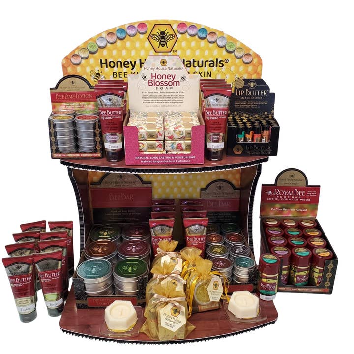 Counter Displays - 5 Bee - SAVE 5% for wholesale by Honey House Naturals