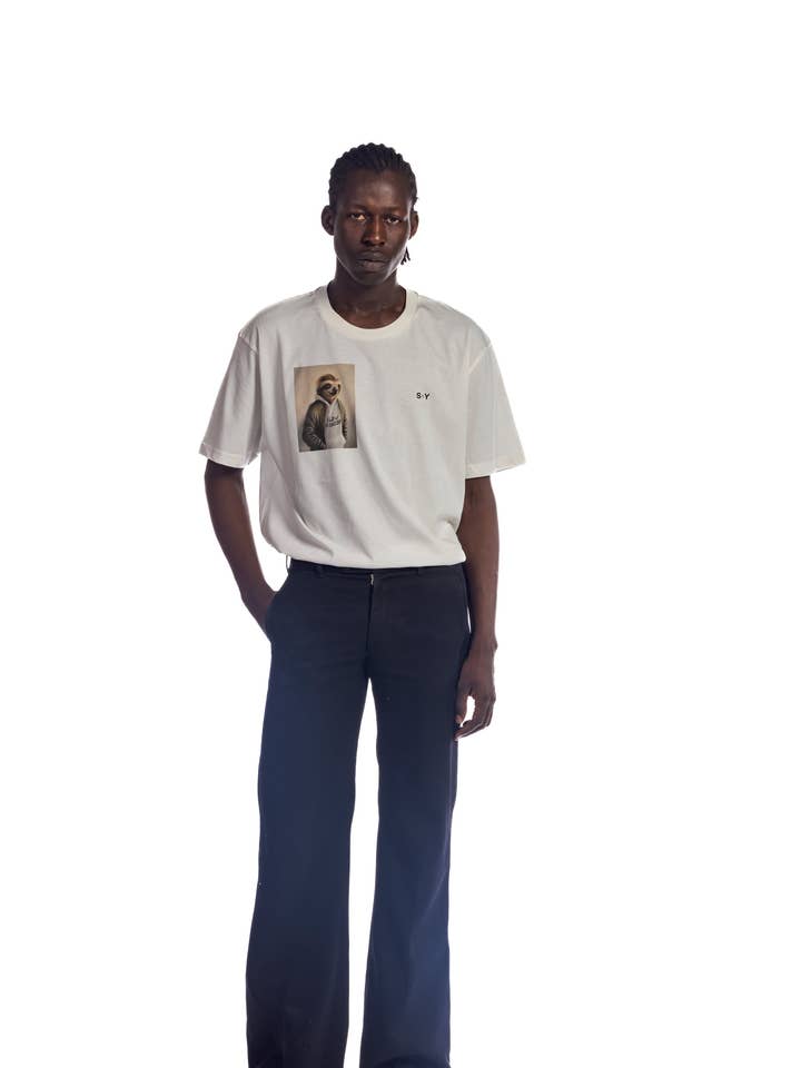 T-shirt Boxy Sloth - Frozen White pour la vente par Shenty