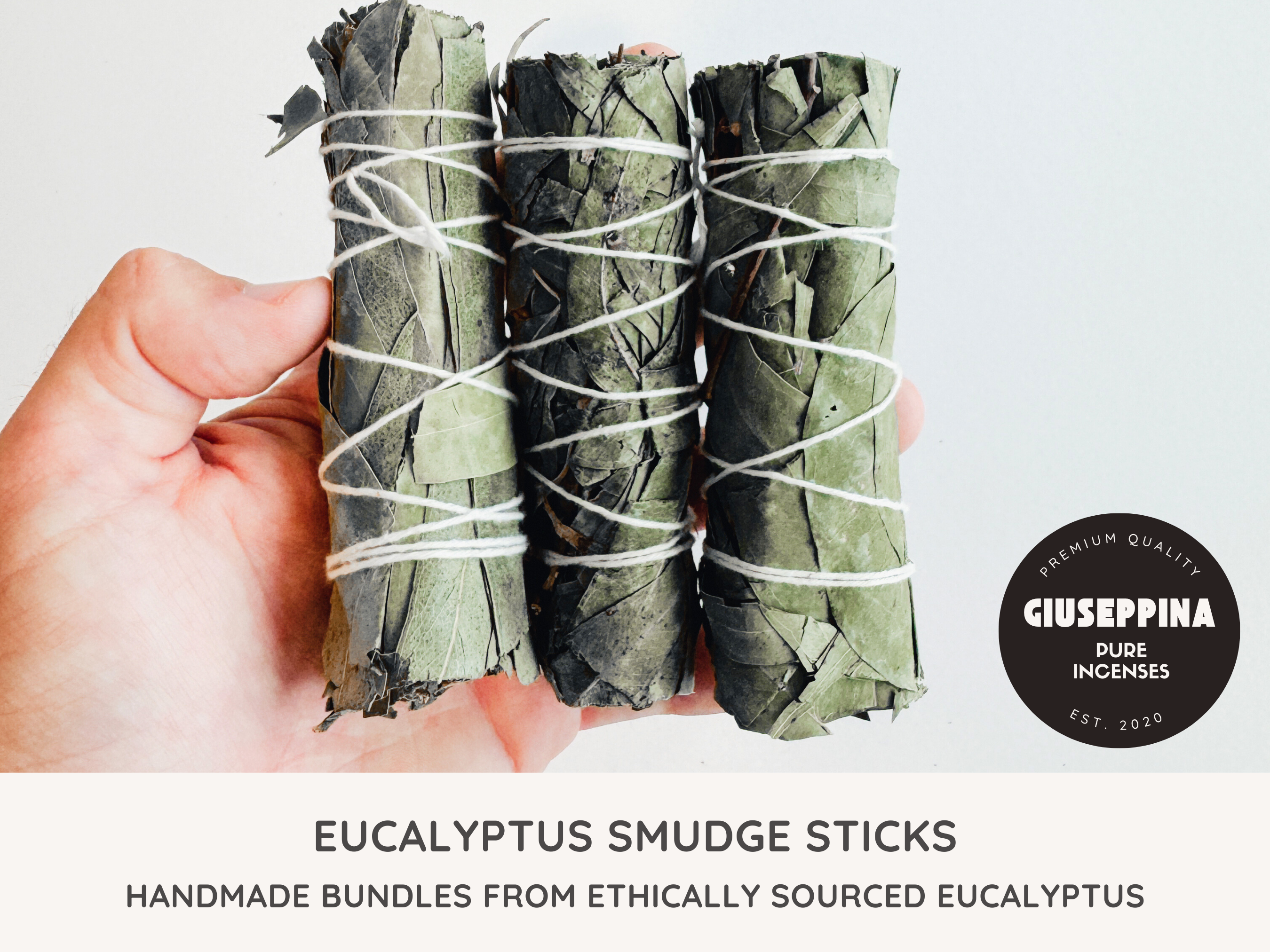 Giuseppina Shop – wholesale Salviabunt – Eukalyptus och Sage Rökelsepinne – Naturlig Rening1