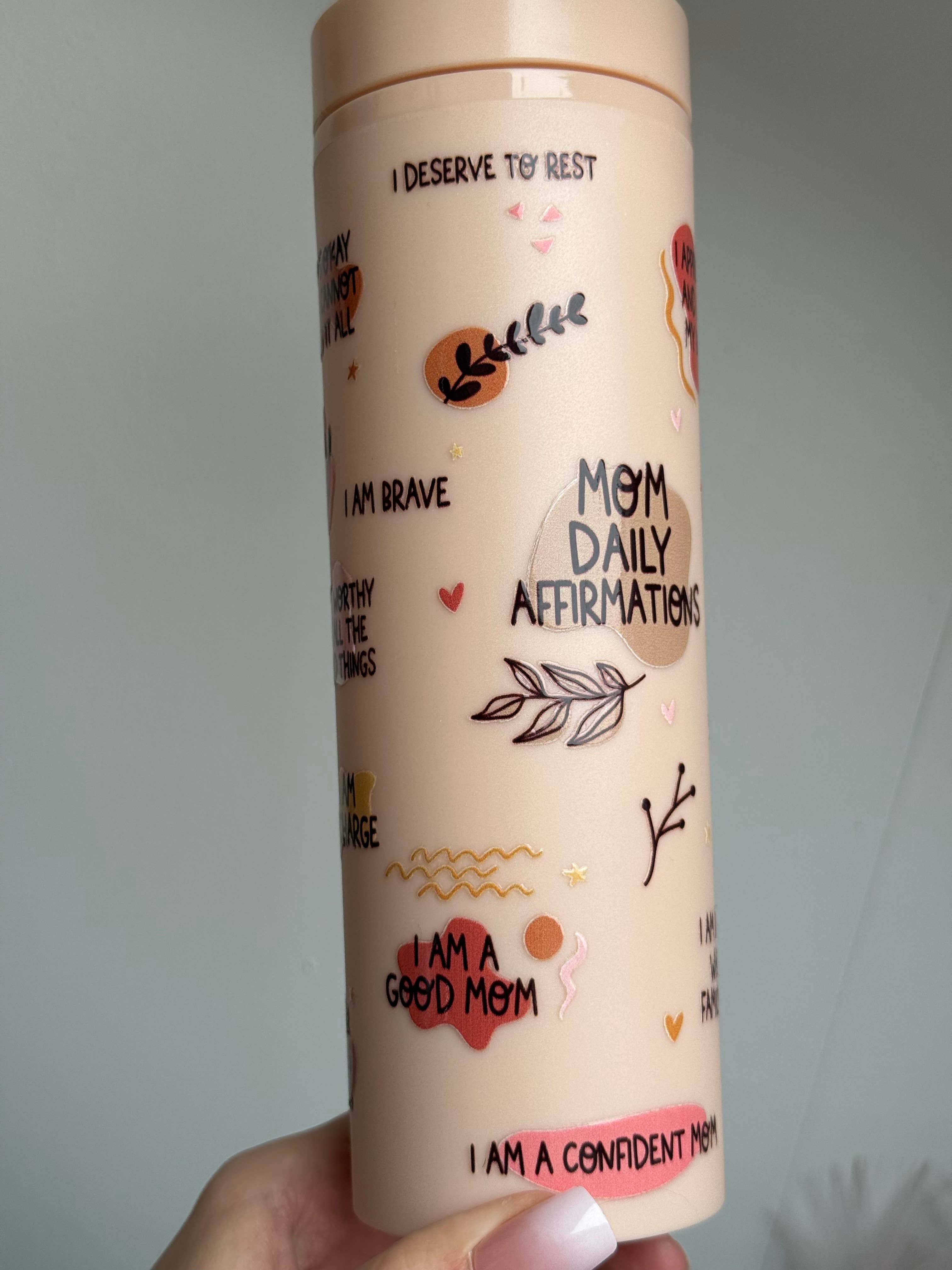 the cute cloud - Wholesale Insulated Mug/Tumbler - Tumbler cup Mom Daily Affirmations7