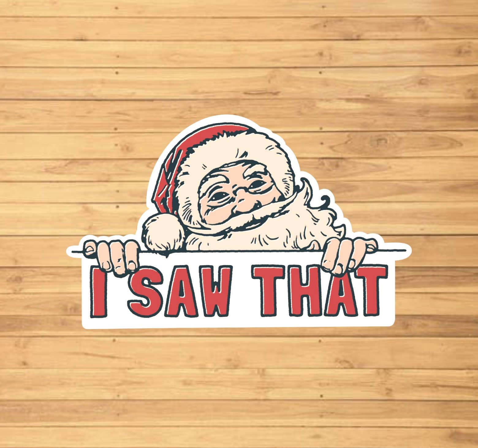 EnchantingSunshine - Vente Autocollant - Autocollant Père Noël J'ai vu1