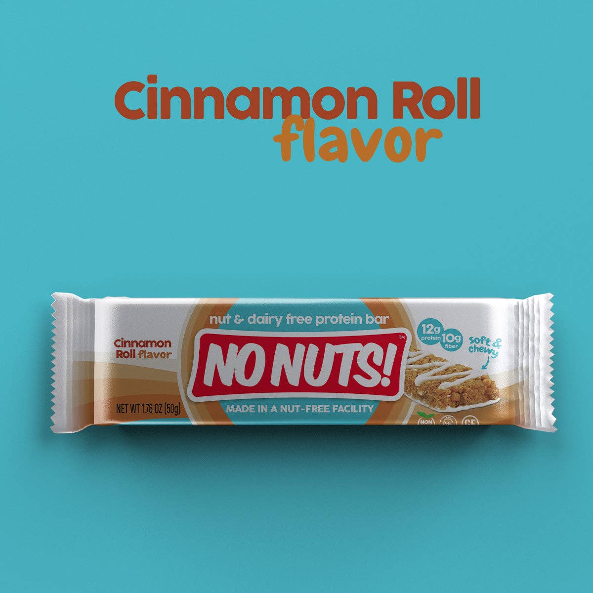 No Nuts! - Wholesale Snack Bar - Cinnamon Roll Snack Bars - 12 Bar Pack5