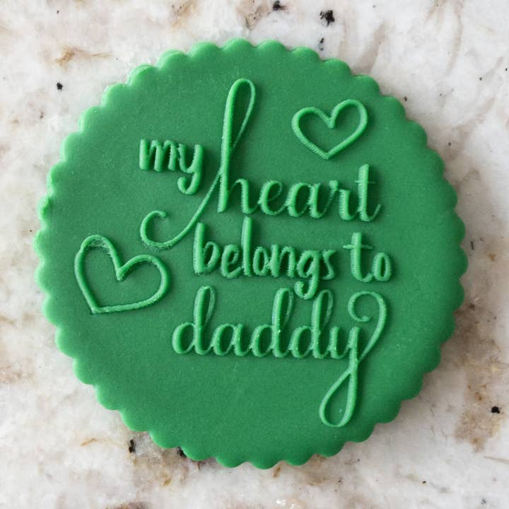 My Heart Belongs To Daddy Fathers Day Cookie Biscuit POPup S for wholesale by Cut Bake Stamp